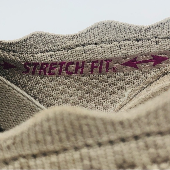 Skechers Womens Sneakers Memory‎ Foam Scalloped Edge Stretch Beige Size 9W - Picture 5 of 13